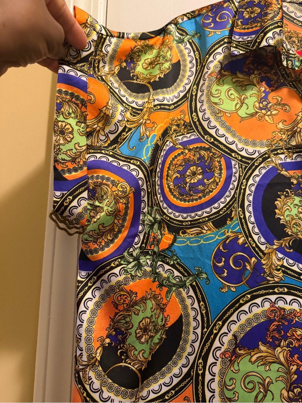 Pants set Colorful Paisley Two-Piece Set - Vibrant Blue & Orange - Picture 8 of 16